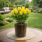 Grand pot de fleur transparent