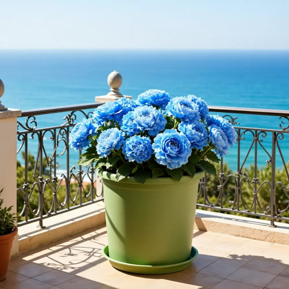 Grand pot de fleur vert anis