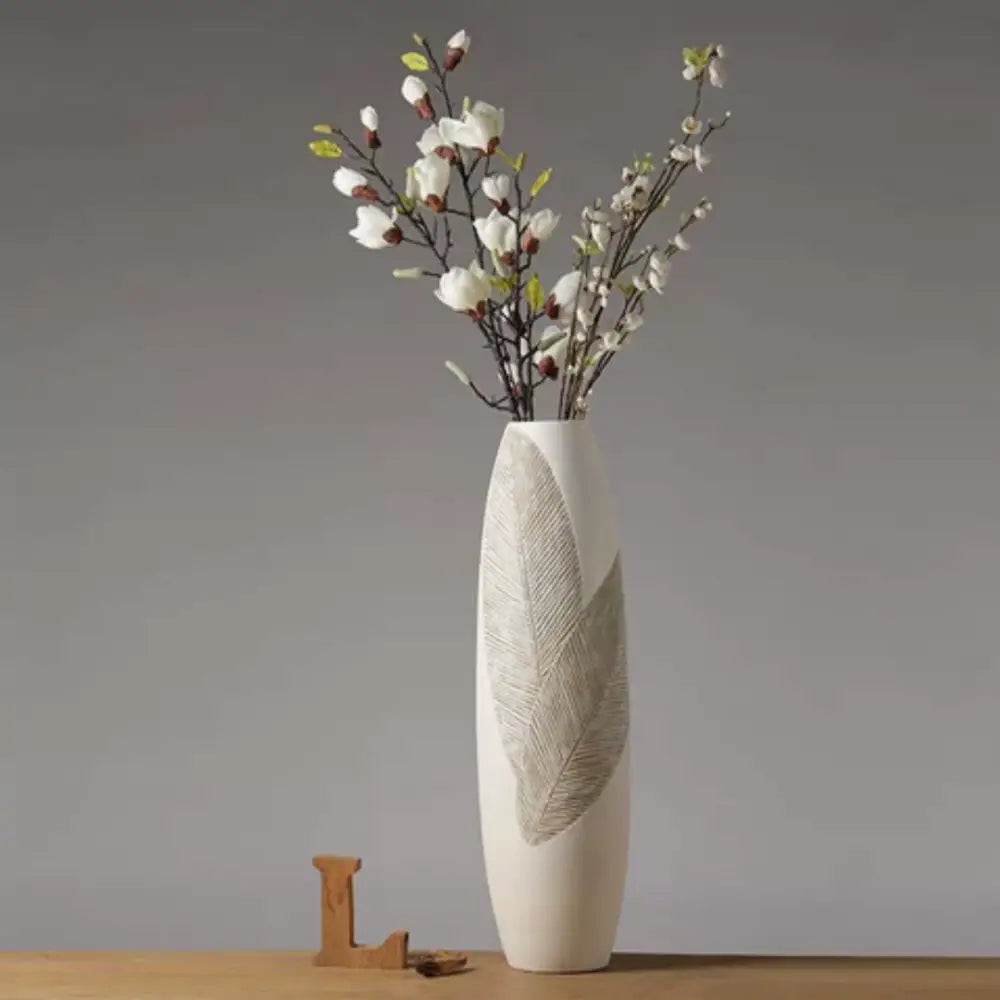 Grand vase blanc - 80 cm