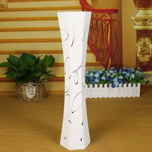 Grand vase design pas cher blanc