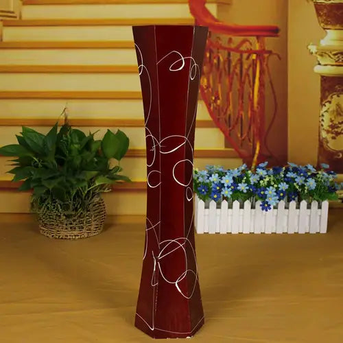 Grand vase design pas cher rouge