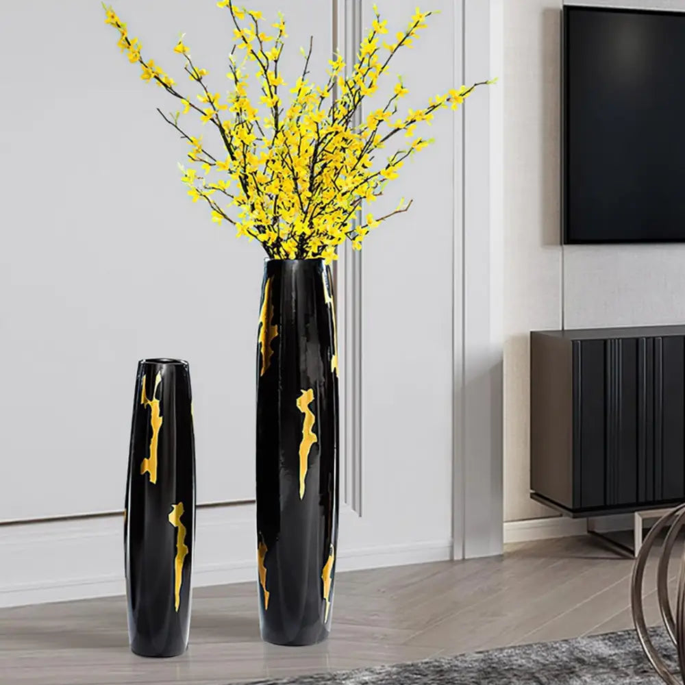 Grand vase noir pour sublimer votre décoration intérieure - DécoVase