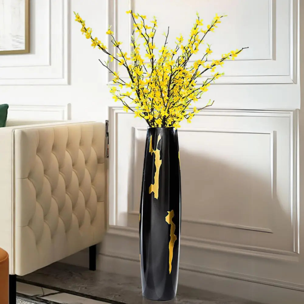 Grand vase noir pour sublimer votre décoration intérieure - DécoVase