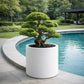 Grande jardinière béton ronde