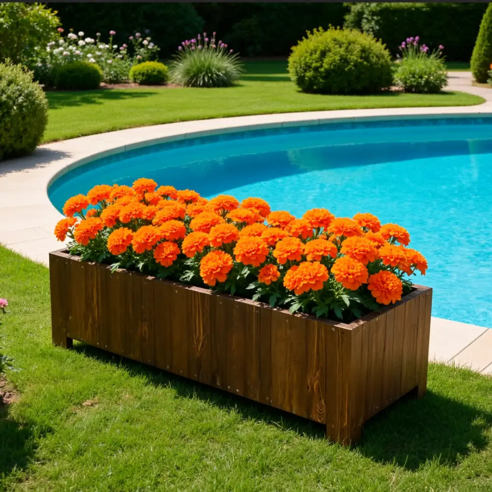 Grande jardinière en bois