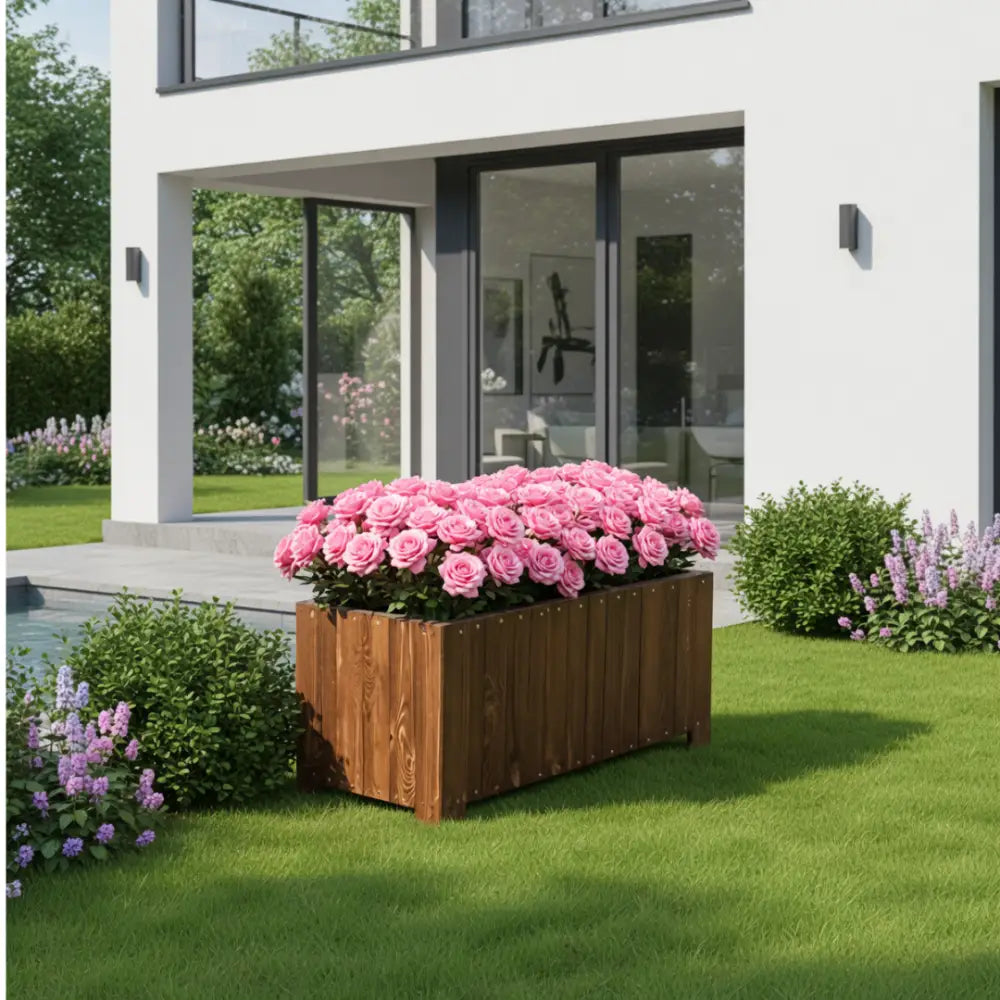 Grande jardinière en bois