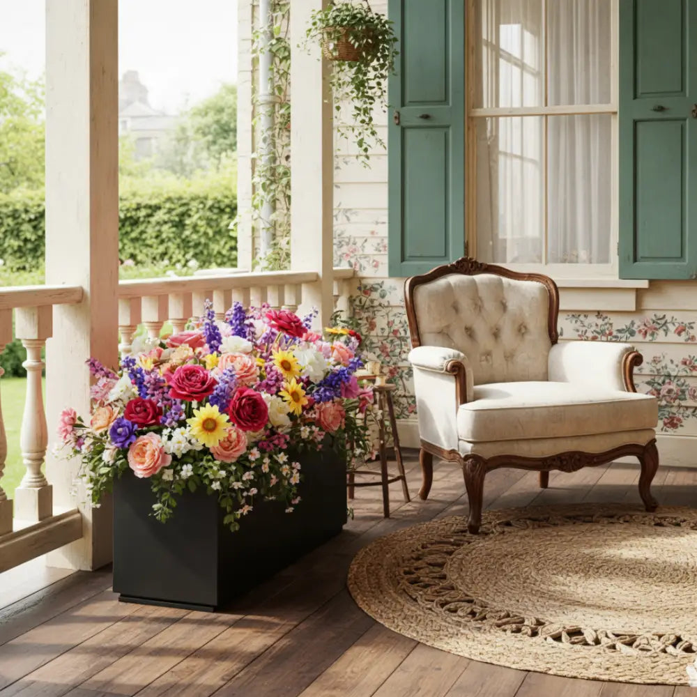 Grande jardinière pour terrasse