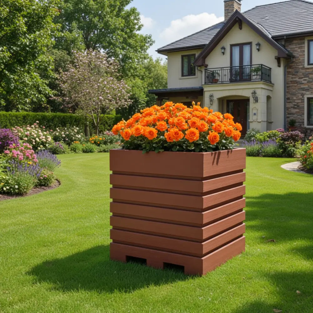 Grande jardinière rectangulaire