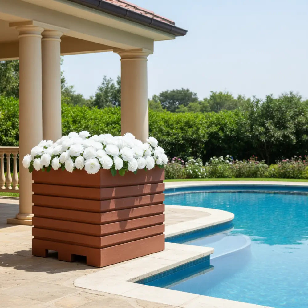 Grande jardinière rectangulaire