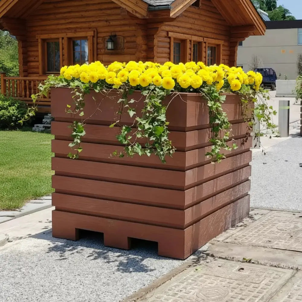 Grande jardinière rectangulaire