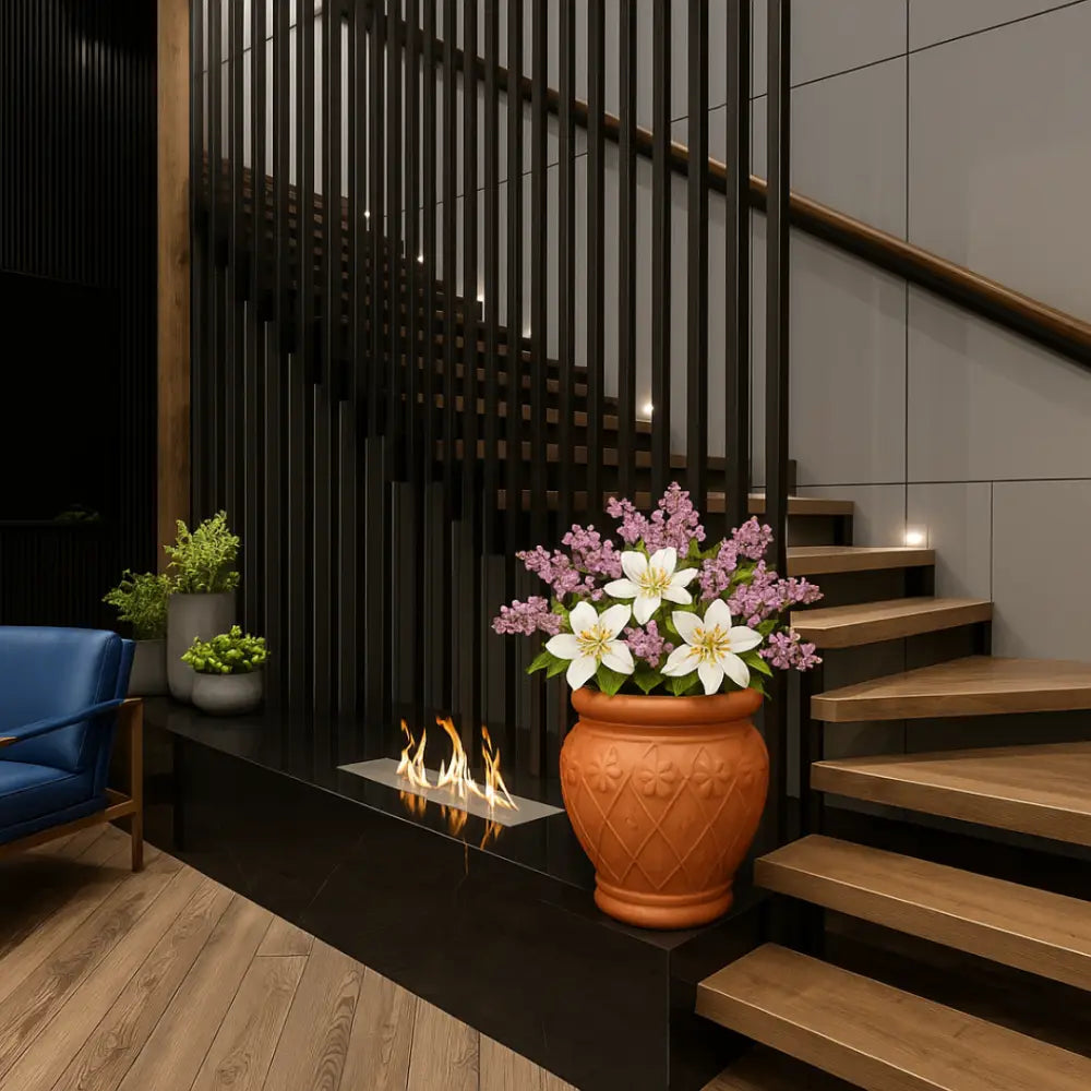 Gros pot de fleur exterieur en terre cuite