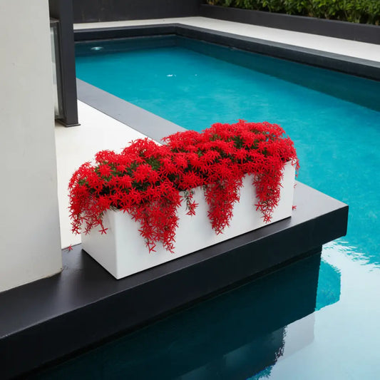 Gros pot de fleur rectangulaire