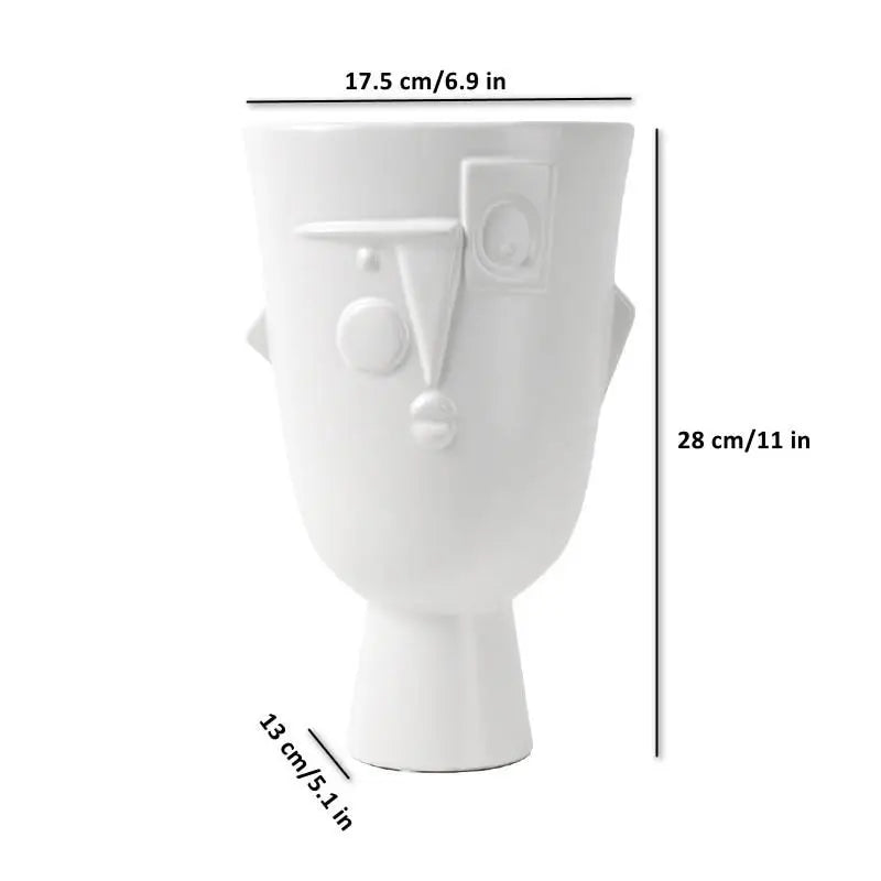 Illusion vase visage - Blanc