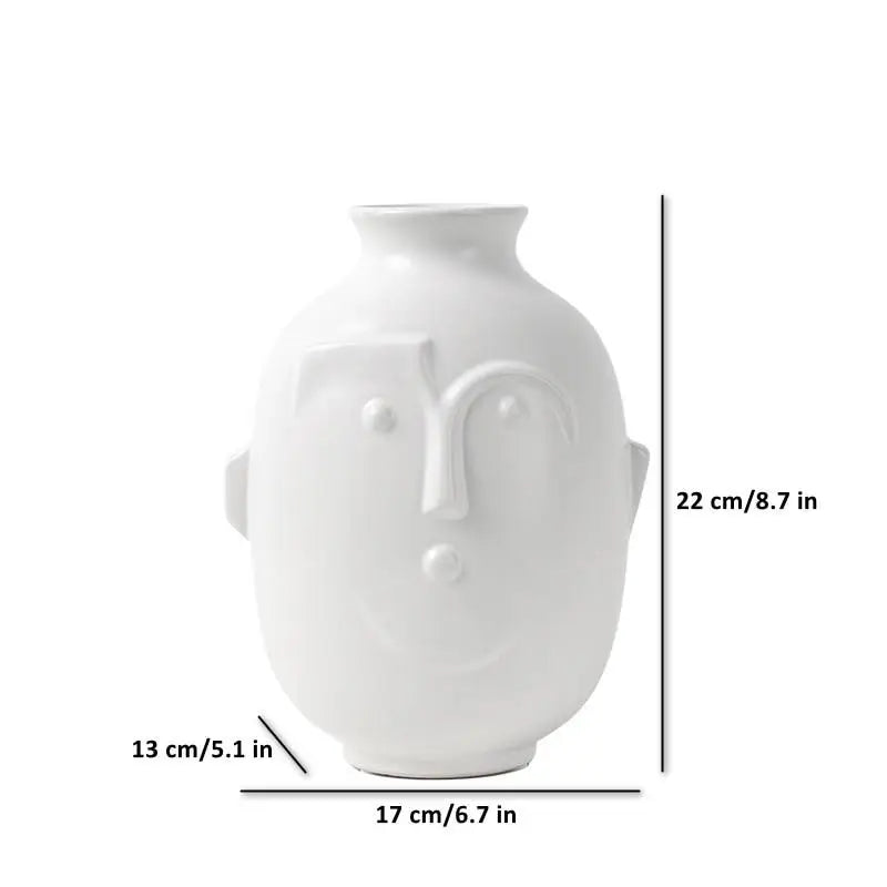 Illusion vase visage - Blanc / C