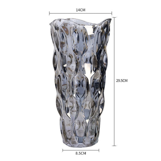Vase en verre transparent vintage