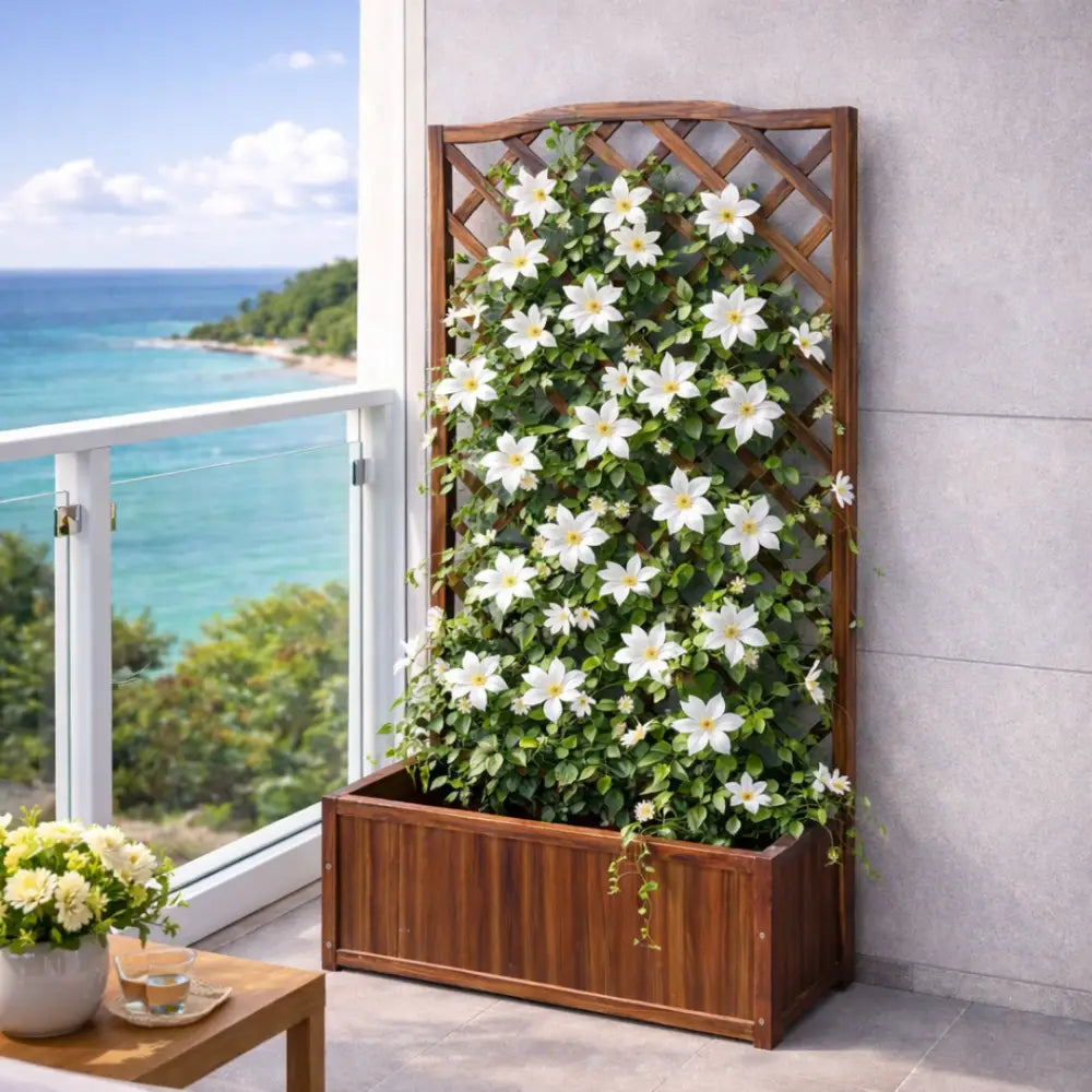 Jardinière à treillis de jardin