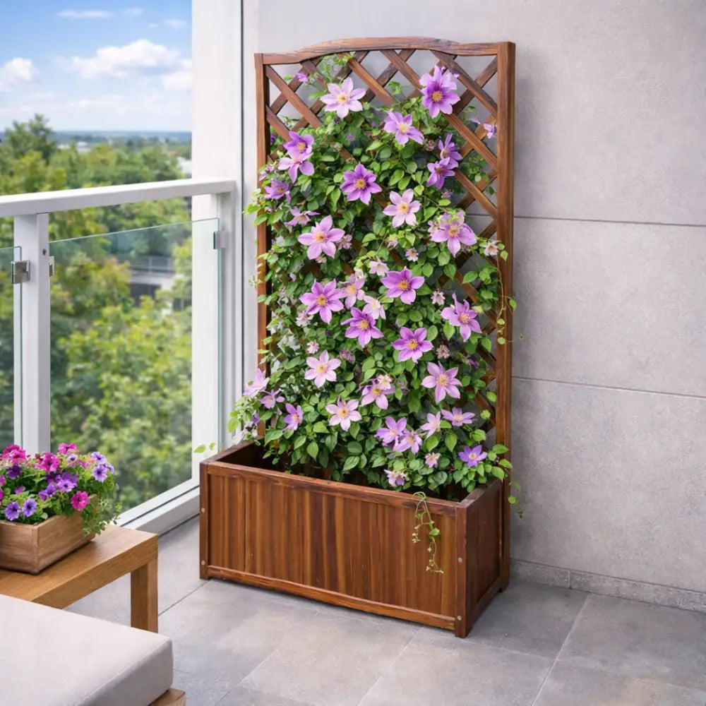 Jardinière à treillis de jardin