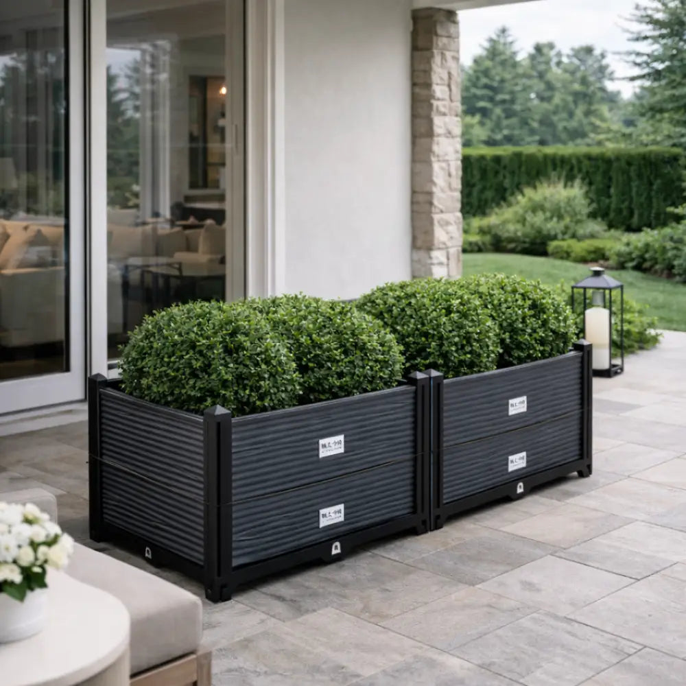 Jardinière anthracite rectangulaire