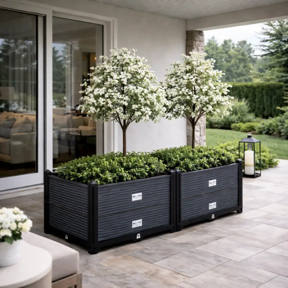 Jardinière anthracite rectangulaire