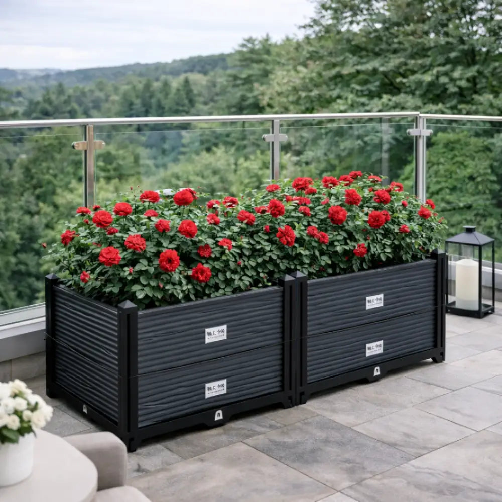 Jardinière anthracite rectangulaire