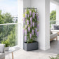 Jardinière avec treillis anthracite