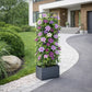 Jardinière avec treillis anthracite