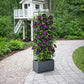 Jardinière avec treillis anthracite