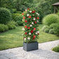 Jardinière avec treillis anthracite