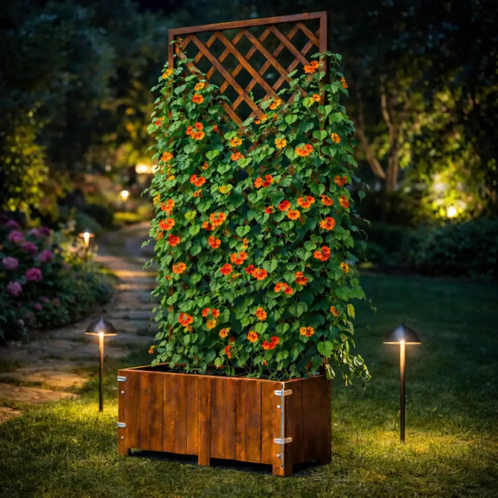 Jardinière avec treillis design