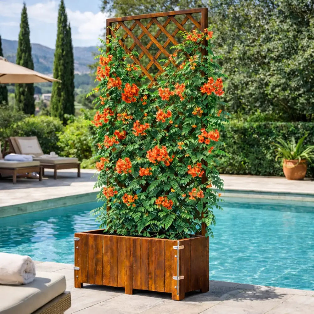 Jardinière avec treillis design