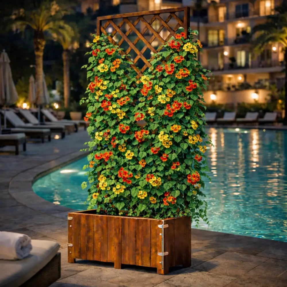 Jardinière avec treillis design