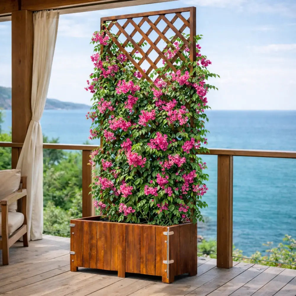 Jardinière avec treillis design