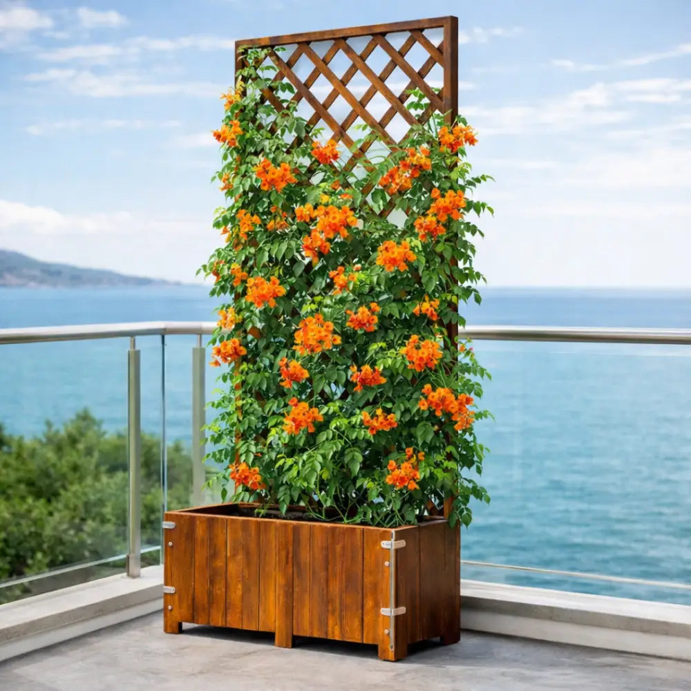 Jardinière avec treillis design