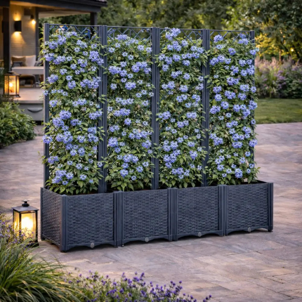 Jardinière avec treillis en plastique