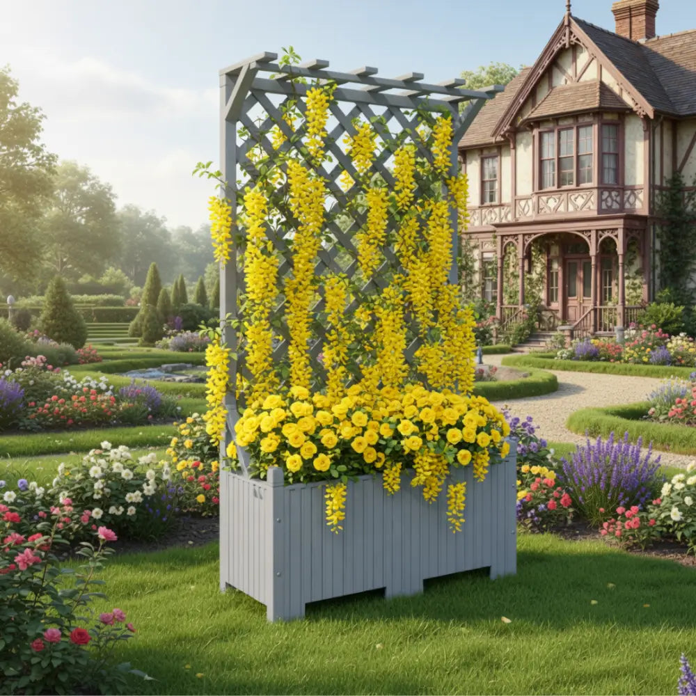 Jardinière avec treillis hauteur 200