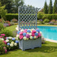 Jardinière avec treillis hauteur 200