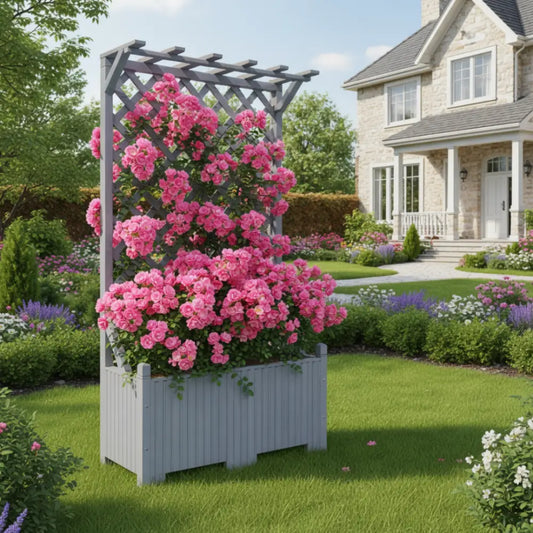 Jardinière avec treillis hauteur 200