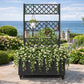 Jardinière avec treillis metal