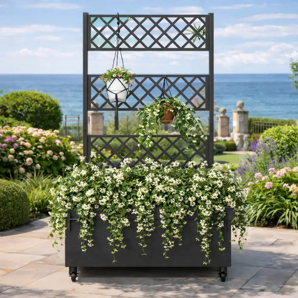 Jardinière avec treillis metal