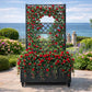 Jardinière avec treillis metal
