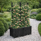 Jardinière avec treillis noir