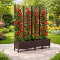 Jardinière avec treillis sur roulettes
