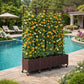 Jardinière avec treillis sur roulettes