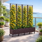Jardinière avec treillis sur roulettes