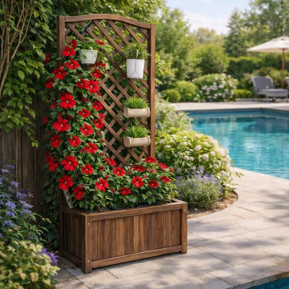 Jardinière avec treillis xxl
