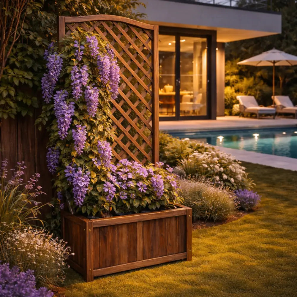 Jardinière avec treillis xxl