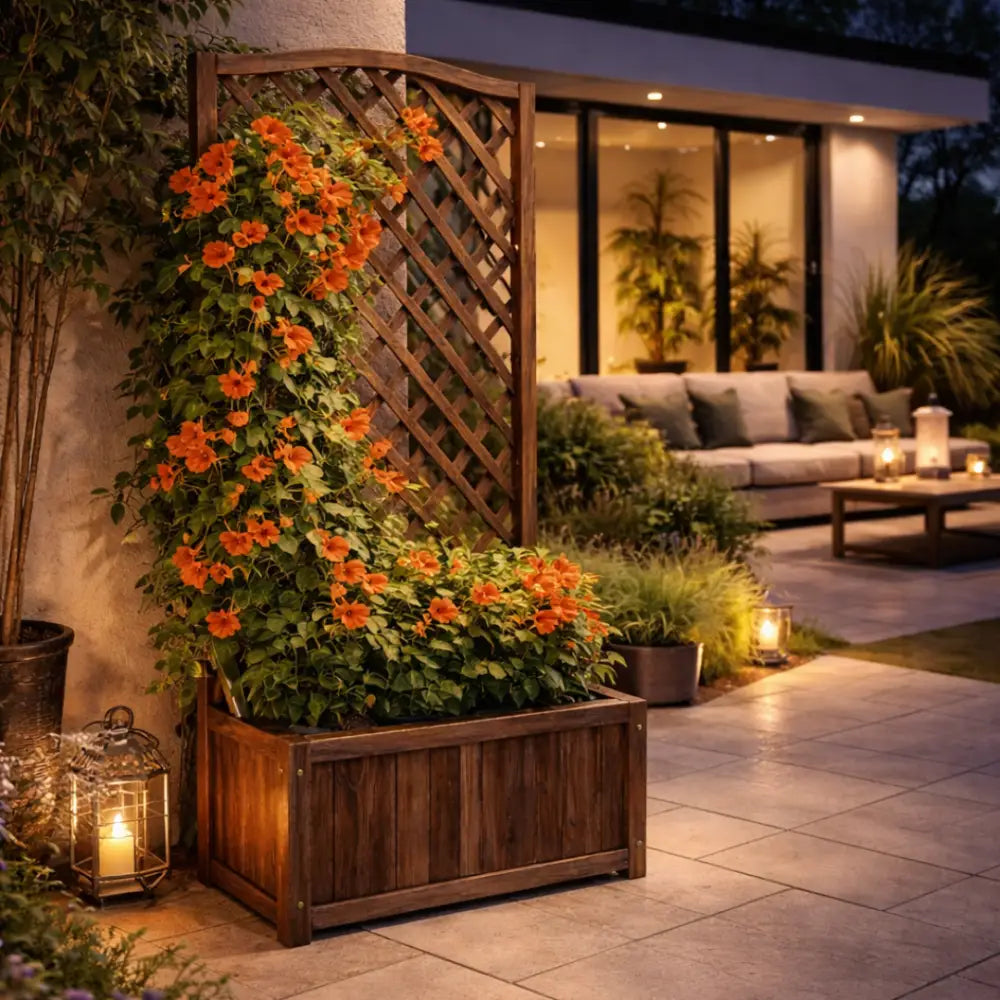 Jardinière avec treillis xxl