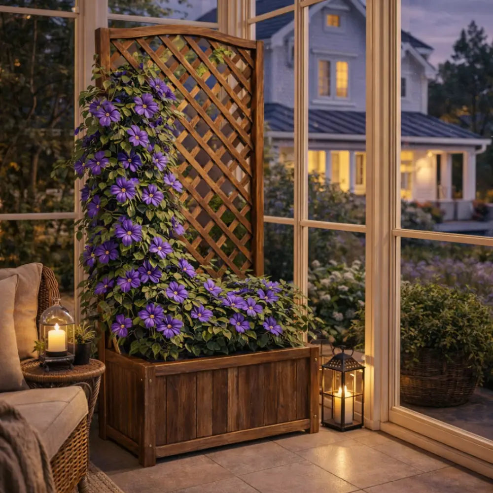 Jardinière avec treillis xxl