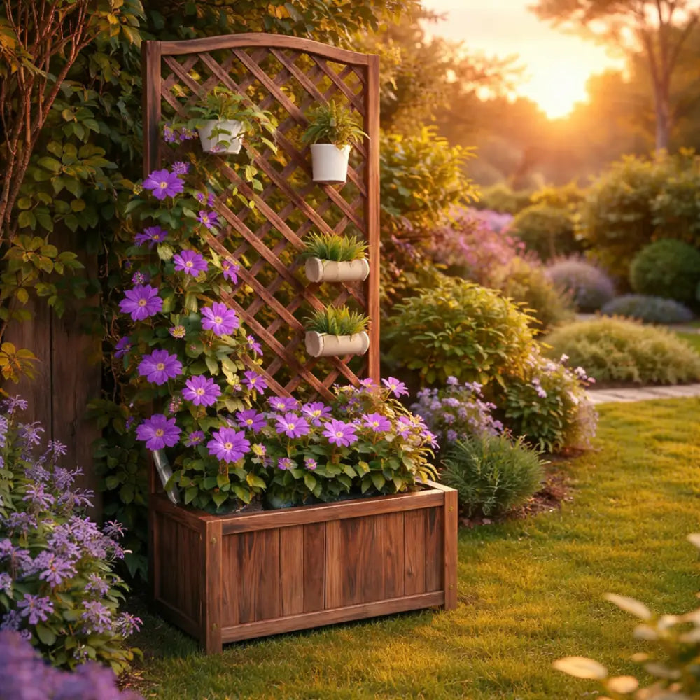 Jardinière avec treillis xxl