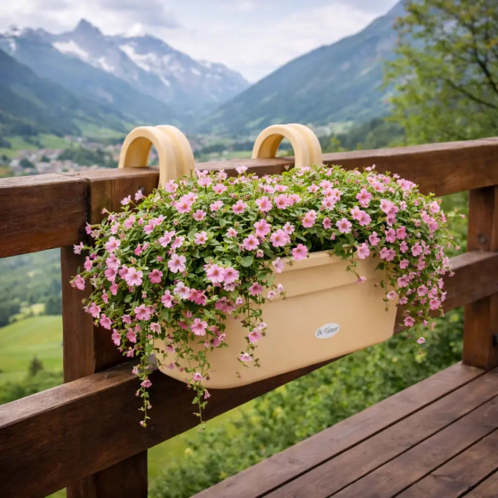 Jardinière balcon suspendue - Blanc cassé